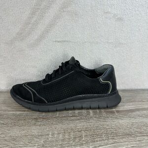 Vionic Fresh Riley Sneakers Women's Sz 7 Active Walking Shoe Black Suede Leather